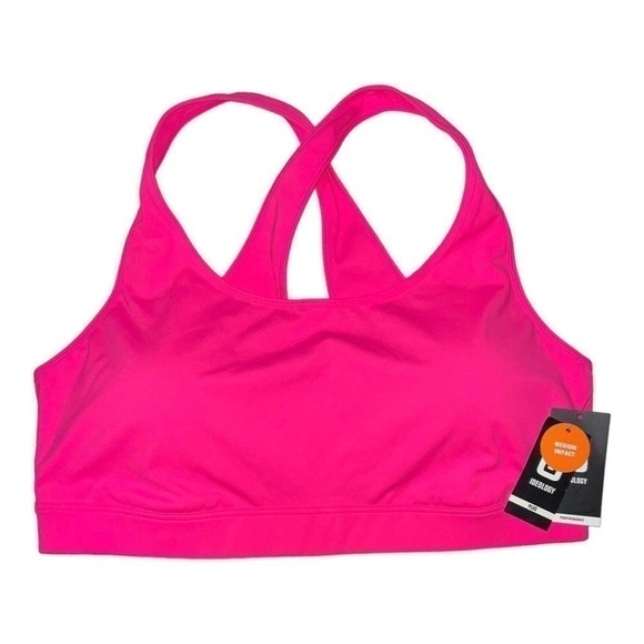 ID Ideology Performance Medium Impact Sports Bra Pink 3X NWT - Picture 1 of 9